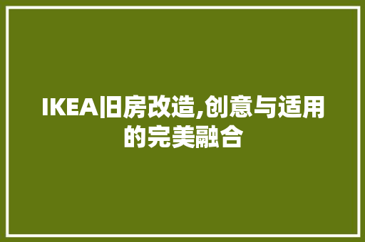 IKEA旧房改造,创意与适用的完美融合 现代风格装饰