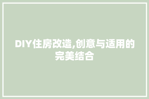 DIY住房改造,创意与适用的完美结合 客厅装修