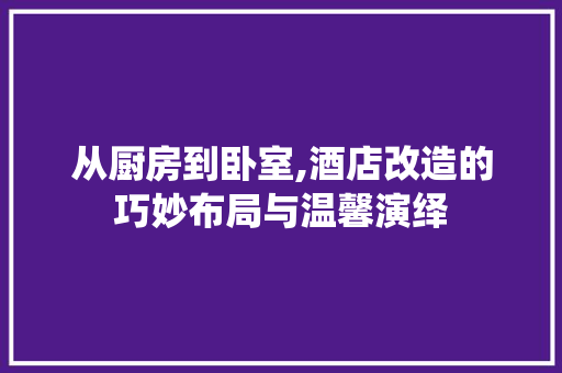 从厨房到卧室,酒店改造的巧妙布局与温馨演绎 客厅装修