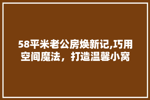 58平米老公房焕新记,巧用空间魔法，打造温馨小窝 现代风格装饰