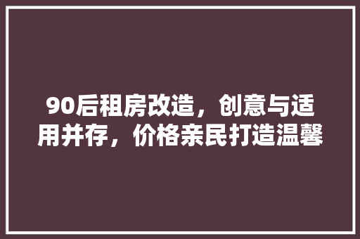 90后租房改造，创意与适用并存，价格亲民打造温馨家园