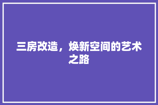 三房改造，焕新空间的艺术之路 地板材料