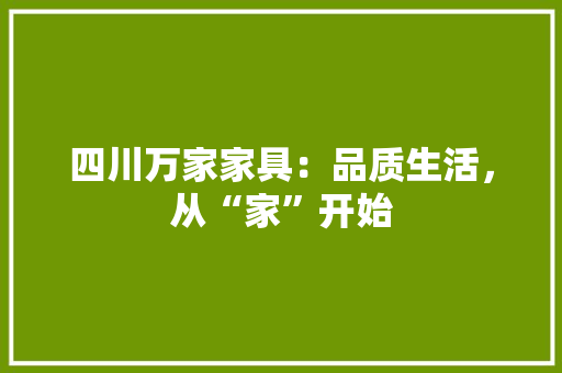 四川万家家具：品质生活，从“家”开始 卧室装修