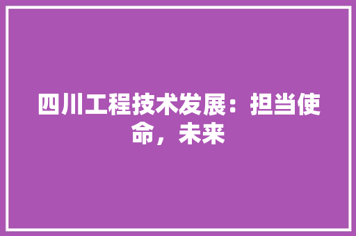 四川工程技术发展：担当使命，未来 卧室装修