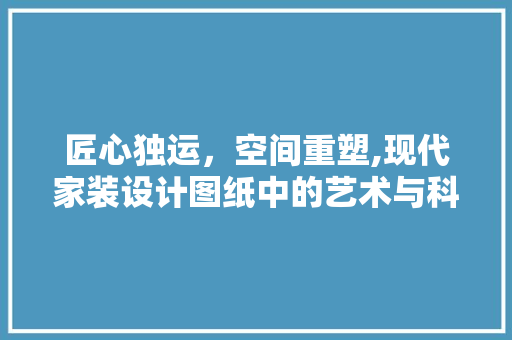 匠心独运，空间重塑,现代家装设计图纸中的艺术与科学