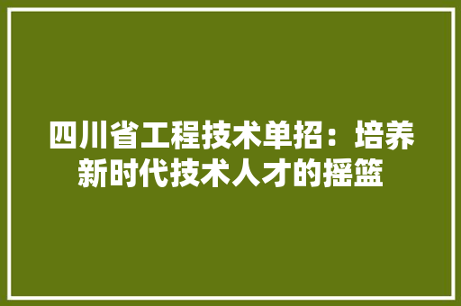 四川省工程技术单招：培养新时代技术人才的摇篮 卧室装修