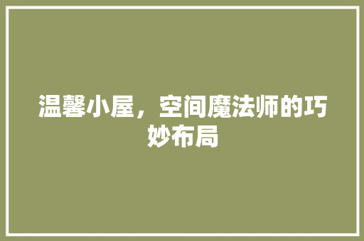 温馨小屋，空间魔法师的巧妙布局 客厅装修