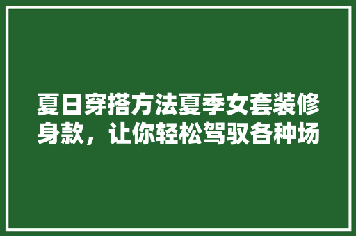 夏日穿搭方法夏季女套装修身款，让你轻松驾驭各种场合