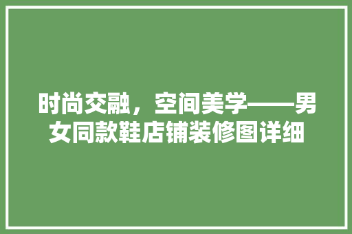 时尚交融，空间美学——男女同款鞋店铺装修图详细 室内设计