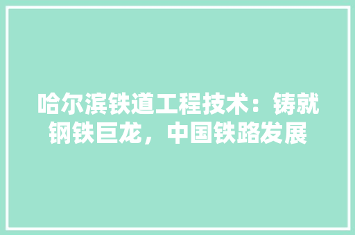 哈尔滨铁道工程技术：铸就钢铁巨龙，中国铁路发展 卧室装修