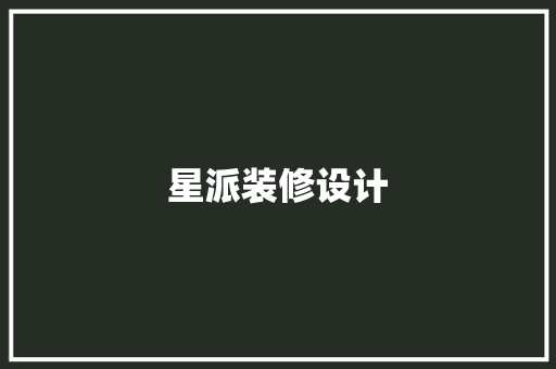 星派装修设计 室内设计