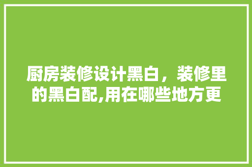 厨房装修设计黑白，装修里的黑白配,用在哪些地方更美