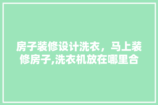 房子装修设计洗衣，马上装修房子,洗衣机放在哪里合适