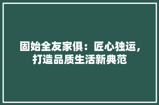 固始全友家俱：匠心独运，打造品质生活新典范 现代风格装饰