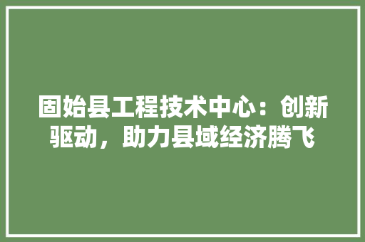 固始县工程技术中心：创新驱动，助力县域经济腾飞 现代风格装饰