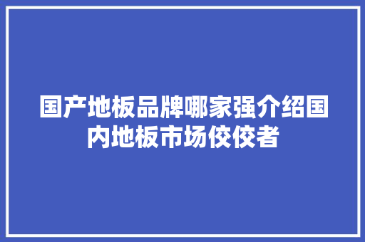 国产地板品牌哪家强介绍国内地板市场佼佼者 现代风格装饰