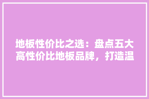 地板性价比之选：盘点五大高性价比地板品牌，打造温馨家居环境 现代风格装饰