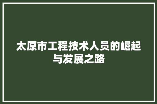 太原市工程技术人员的崛起与发展之路 现代风格装饰