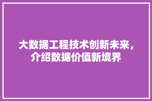 大数据工程技术创新未来，介绍数据价值新境界 现代风格装饰