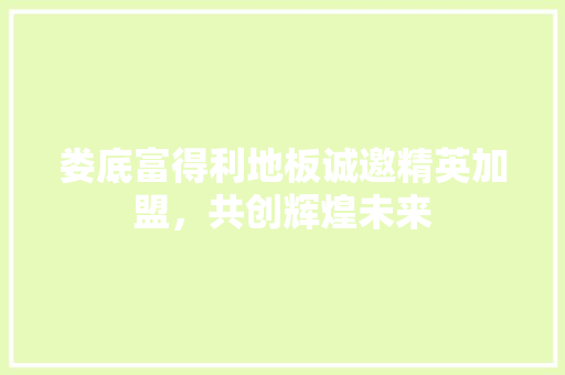娄底富得利地板诚邀精英加盟，共创辉煌未来 现代风格装饰