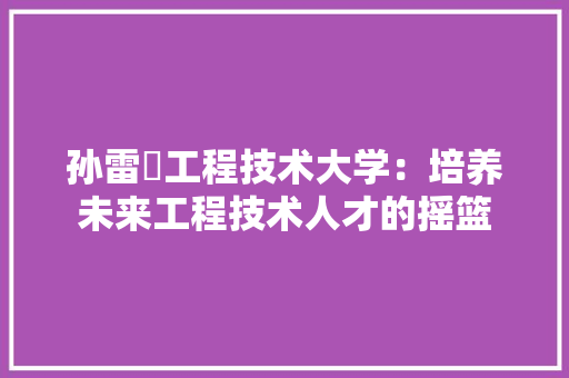 孙雷旻工程技术大学：培养未来工程技术人才的摇篮 现代风格装饰