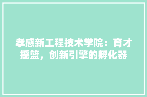 孝感新工程技术学院：育才摇篮，创新引擎的孵化器 现代风格装饰