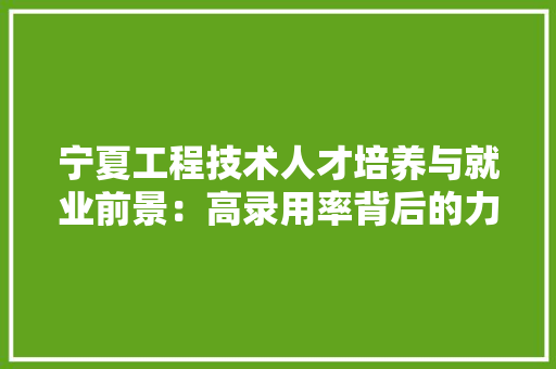 宁夏工程技术人才培养与就业前景：高录用率背后的力量 现代风格装饰