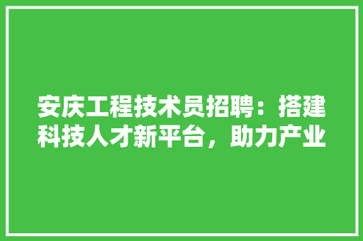安庆工程技术员招聘：搭建科技人才新平台，助力产业发展 现代风格装饰