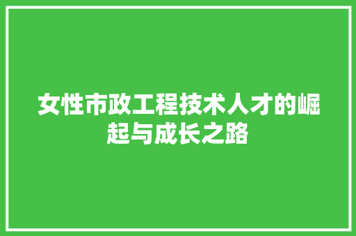 女性市政工程技术人才的崛起与成长之路 现代风格装饰