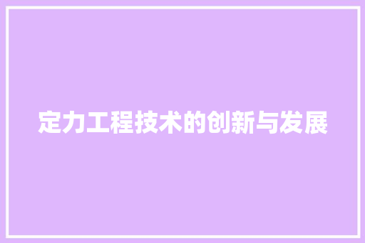 定力工程技术的创新与发展 现代风格装饰