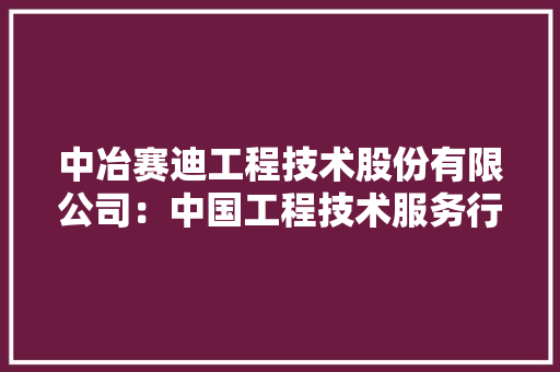中冶赛迪工程技术股份有限公司：中国工程技术服务行业创新发展 家居装修