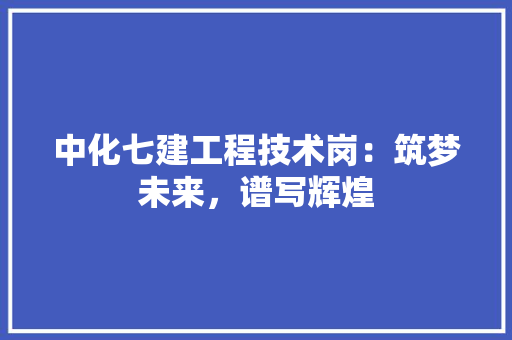中化七建工程技术岗：筑梦未来，谱写辉煌 家居装修