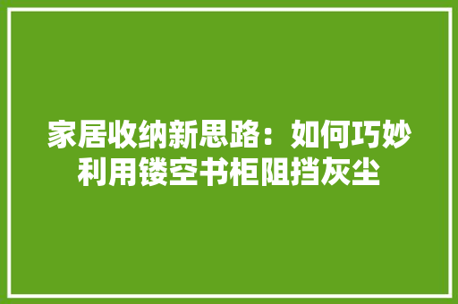 家居收纳新思路：如何巧妙利用镂空书柜阻挡灰尘 现代风格装饰