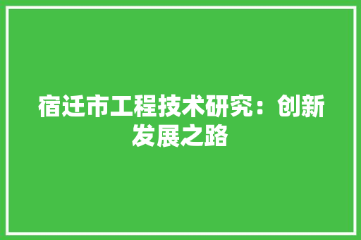 宿迁市工程技术研究：创新发展之路 现代风格装饰