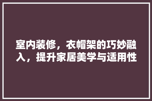 室内装修，衣帽架的巧妙融入，提升家居美学与适用性 现代风格装饰