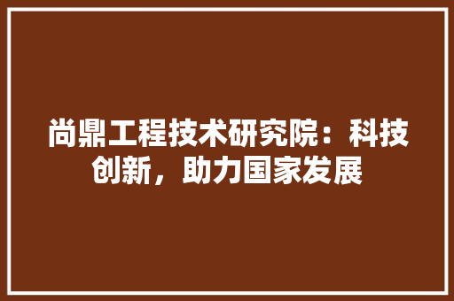 尚鼎工程技术研究院：科技创新，助力国家发展 现代风格装饰
