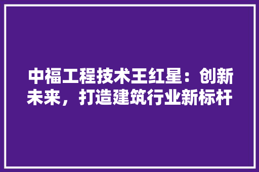 中福工程技术王红星：创新未来，打造建筑行业新标杆 家居装修