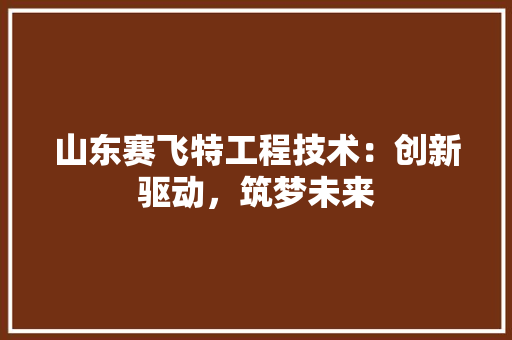 山东赛飞特工程技术：创新驱动，筑梦未来