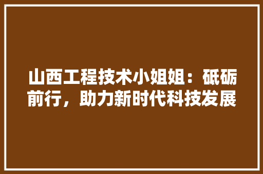 山西工程技术小姐姐：砥砺前行，助力新时代科技发展 现代风格装饰