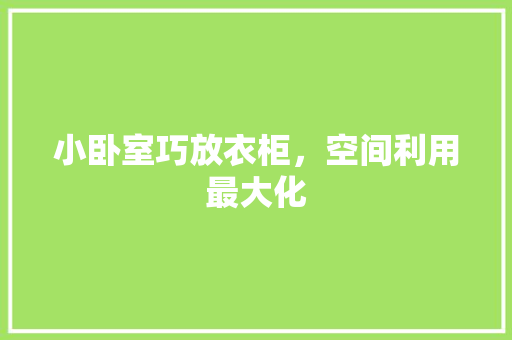 小卧室巧放衣柜，空间利用最大化 现代风格装饰