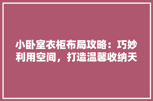小卧室衣柜布局攻略：巧妙利用空间，打造温馨收纳天地 现代风格装饰