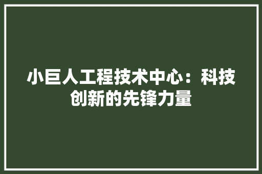 小巨人工程技术中心：科技创新的先锋力量 现代风格装饰