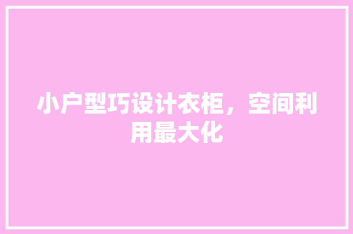 小户型巧设计衣柜，空间利用最大化 现代风格装饰