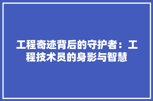 工程奇迹背后的守护者：工程技术员的身影与智慧 现代风格装饰