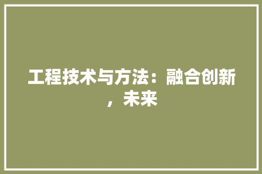 工程技术与方法：融合创新，未来 现代风格装饰
