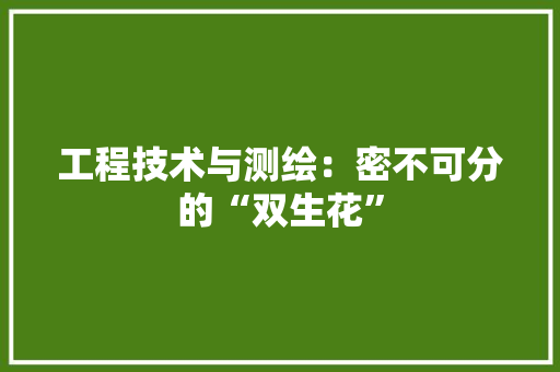 工程技术与测绘：密不可分的“双生花” 现代风格装饰