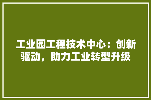 工业园工程技术中心：创新驱动，助力工业转型升级 现代风格装饰