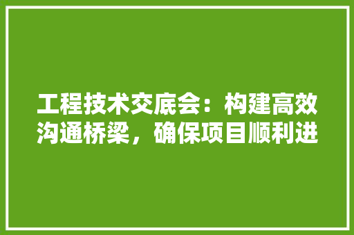 工程技术交底会：构建高效沟通桥梁，确保项目顺利进行 现代风格装饰