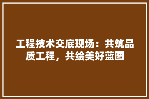 工程技术交底现场：共筑品质工程，共绘美好蓝图 现代风格装饰