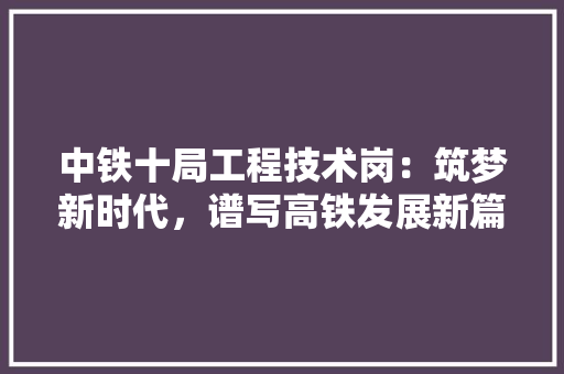 中铁十局工程技术岗：筑梦新时代，谱写高铁发展新篇章 家居装修